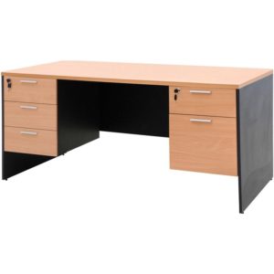 โต๊ะทำงาน สีบีช-เทาดำ เฟอร์ราเดค ST165DB+SDA