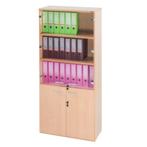 ตู้บานเปิดกระจก 3 ชั้นบน สีบีช เฟอร์ราเดค SC2080G