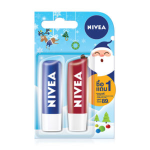 [แพ็คคู่] NIVEA Lip Original Care + Lip Pomegranate (4.8g x 2pcs)